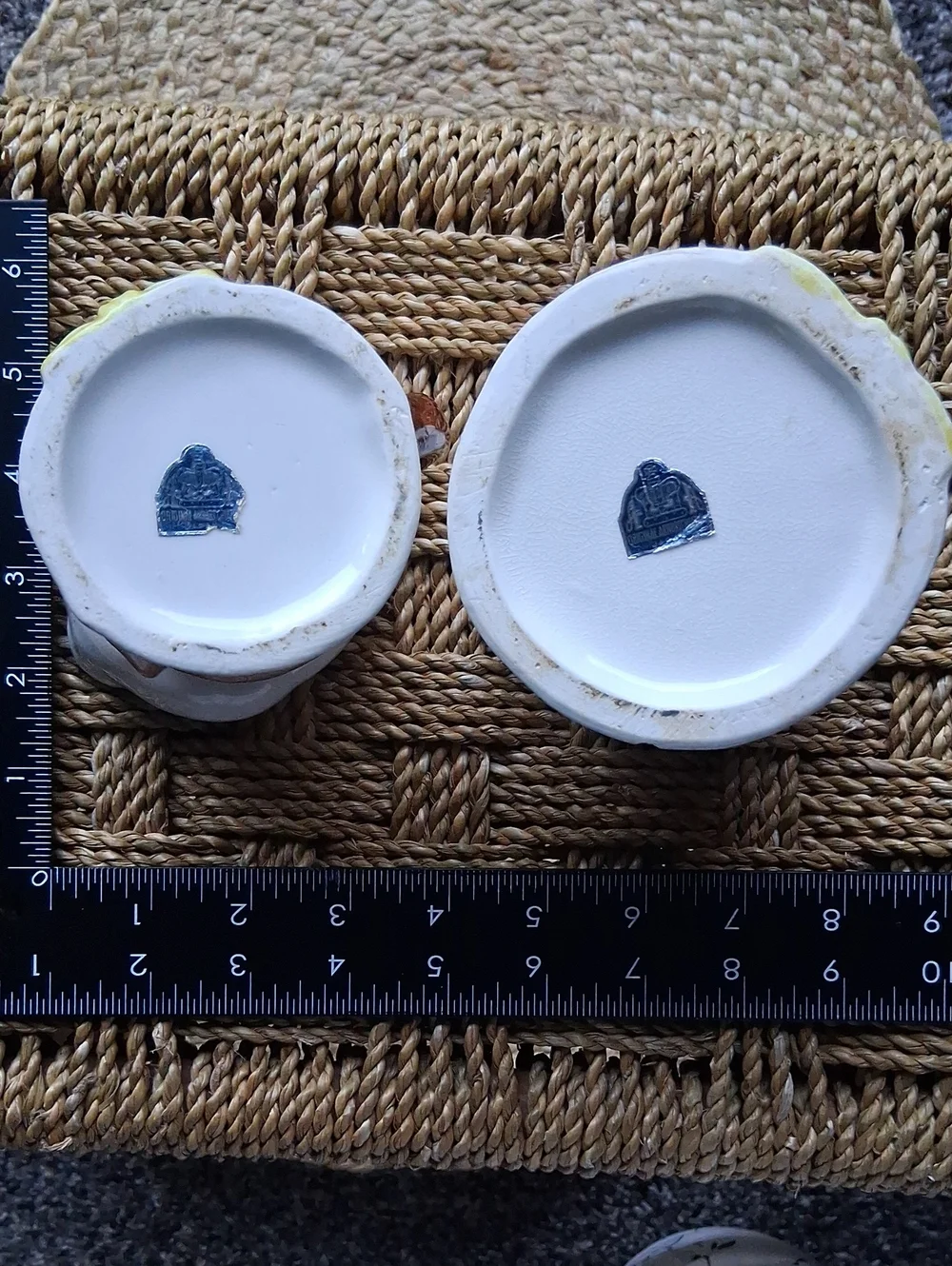 Mid-century Vintage Arnart Japan Ceramic Chef Creamer & Sugar Bowl Set.